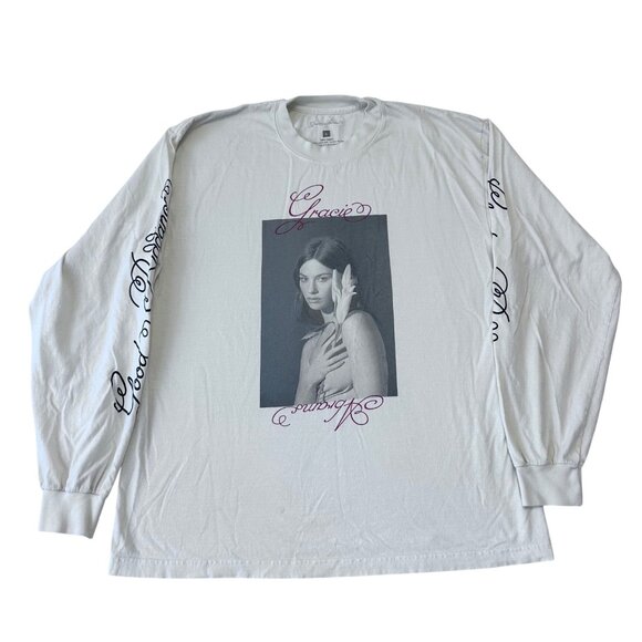 Gracie Abrams Good Riddance Tour Long Sleeve Shirt Size L Off White Tour Dates - Picture 1 of 12